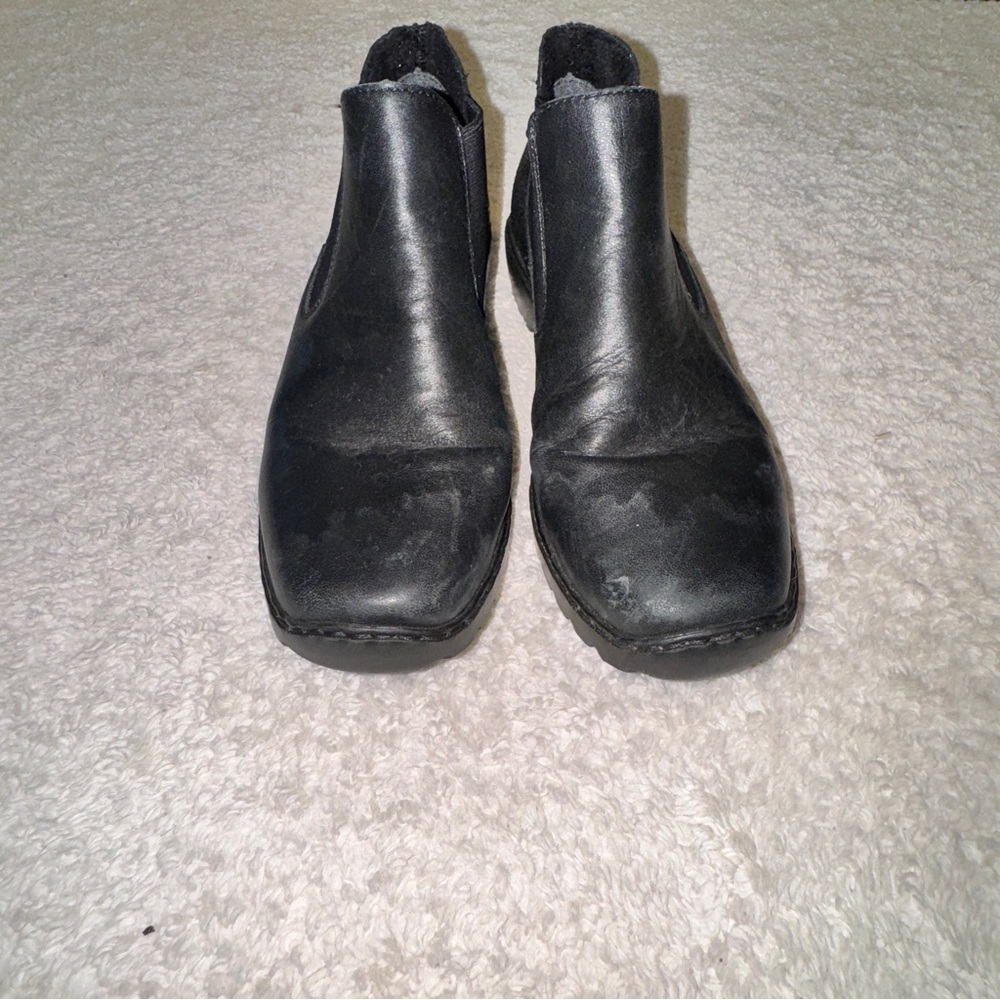 Reiner Black Leather Ankle Boots